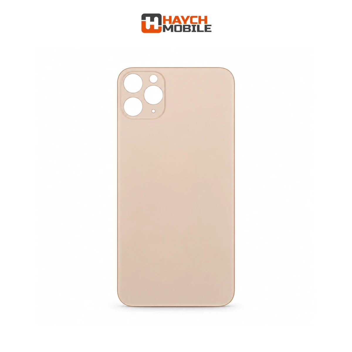 iPhone 11 Pro Max Compatible Back Cover Glass with Big Camera Hole [Gold]