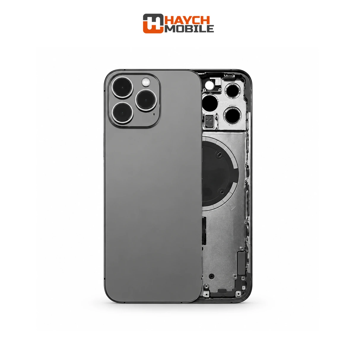iPhone 13 Pro Compatible Back Housing [No Small Parts] [Graphite] Rear Housing