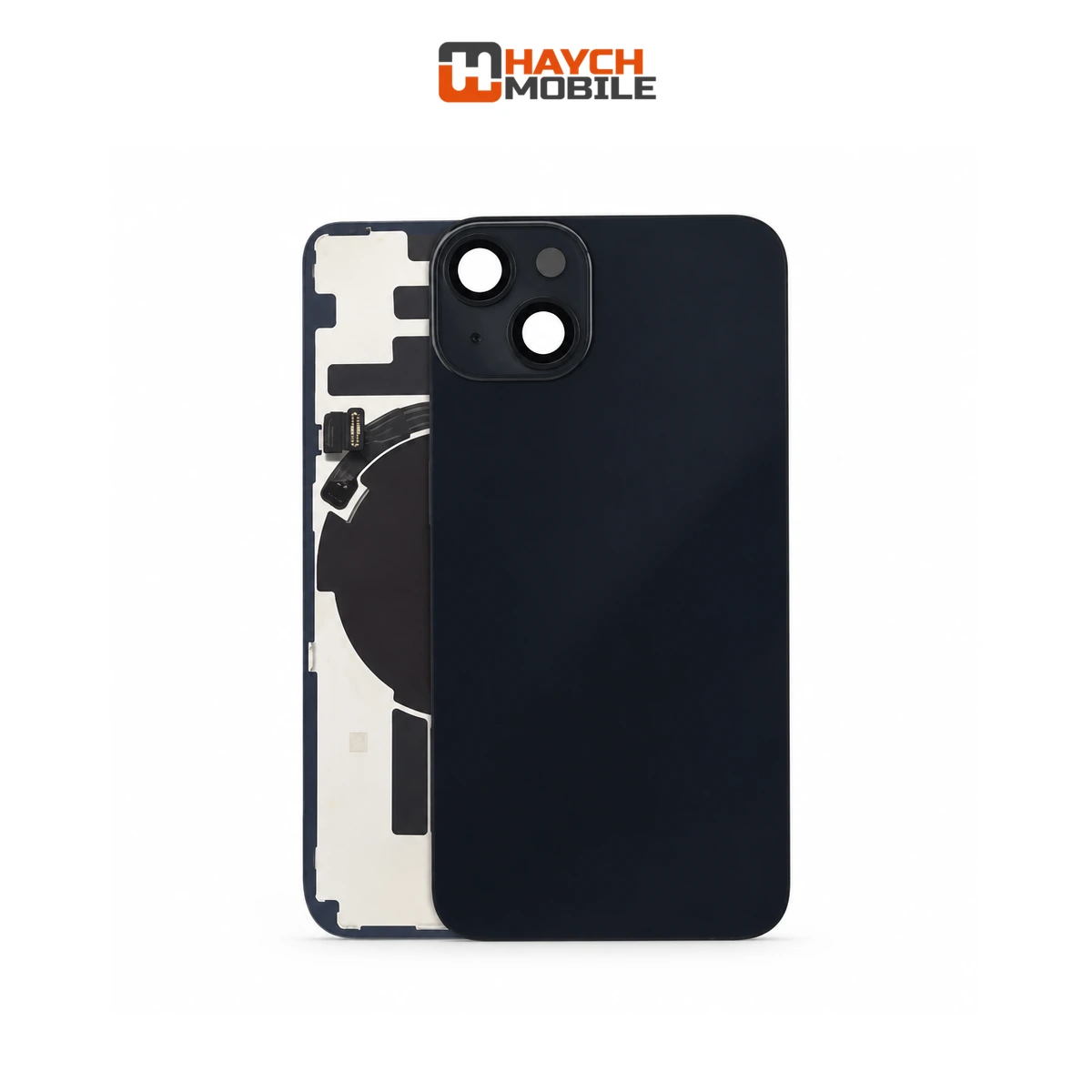 iPhone 14 Compatible Back Cover Glass [Service Pack] [Midnight] Rear Housing