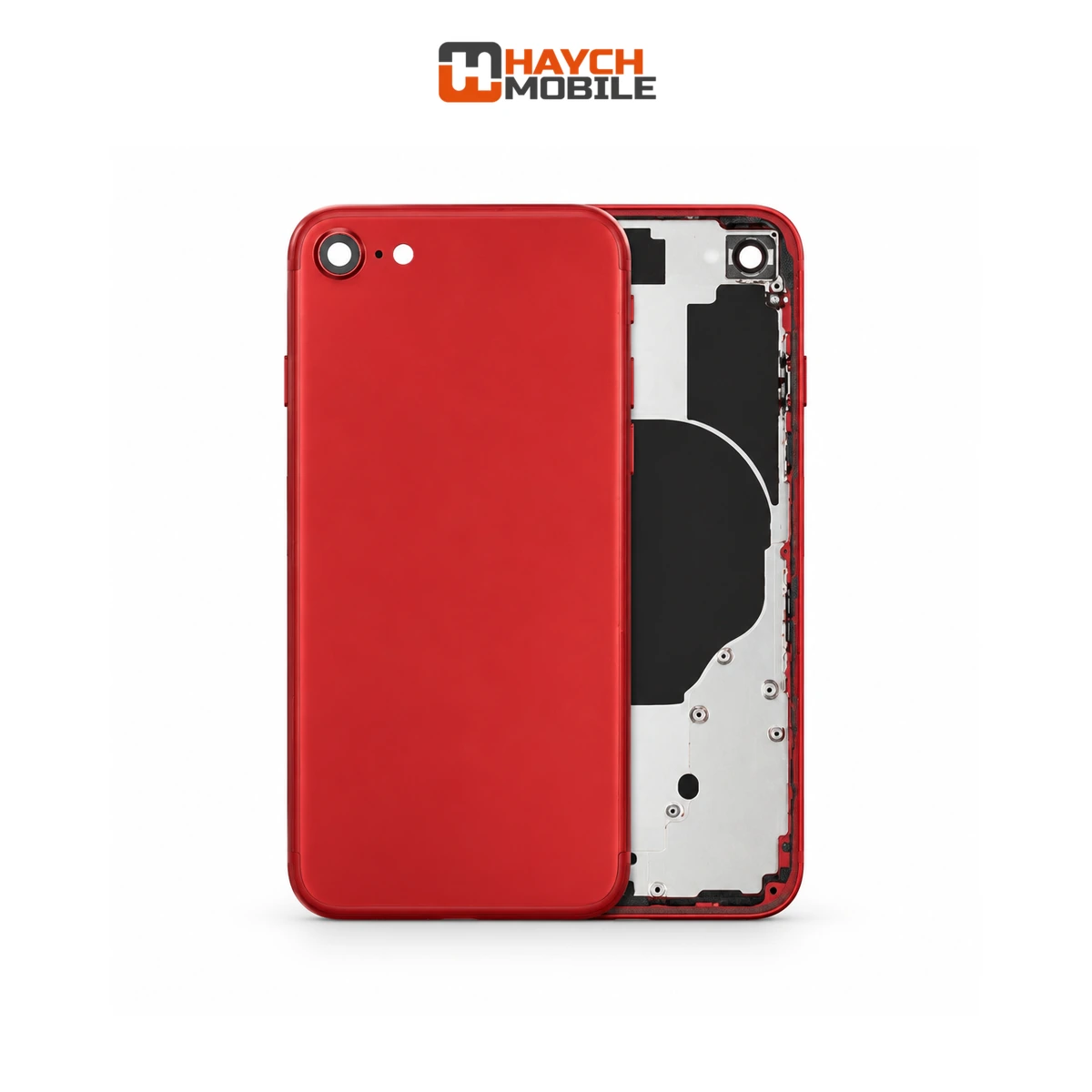iPhone 8 Compatible Back Housing [No Small Parts] [Red] Rear Housing