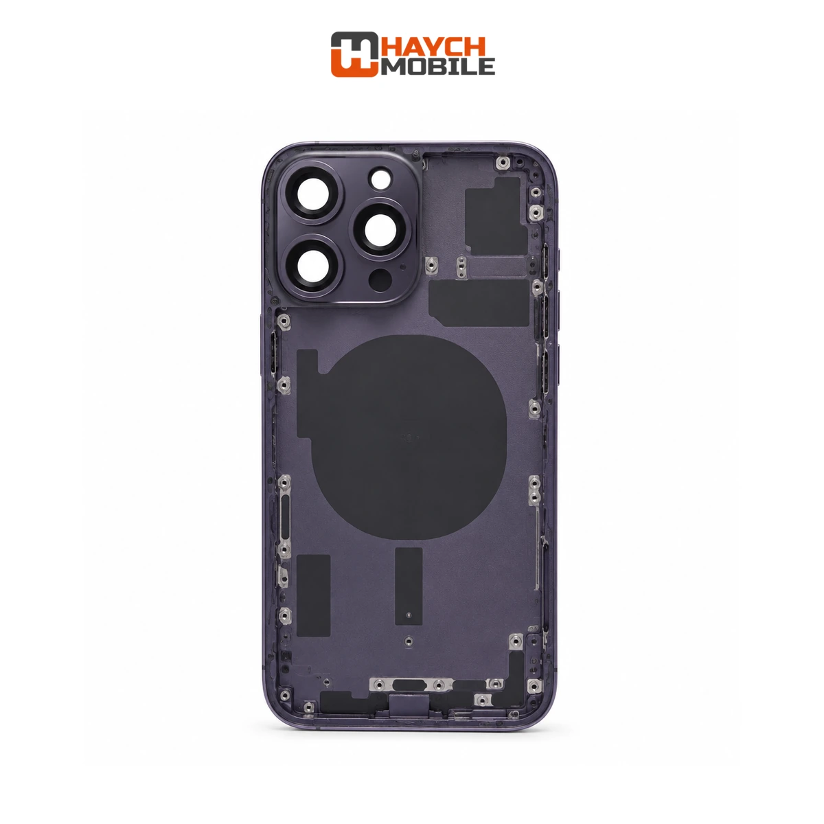 iPhone 14 Pro Compatible Back Housing with Small Parts [Deep Purple] Rear Housing