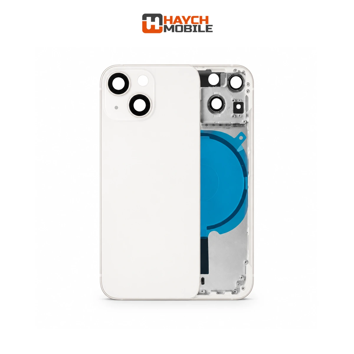 iPhone 13 Mini Compatible Back Housing [No Small Parts] [Starlight] Rear Housing
