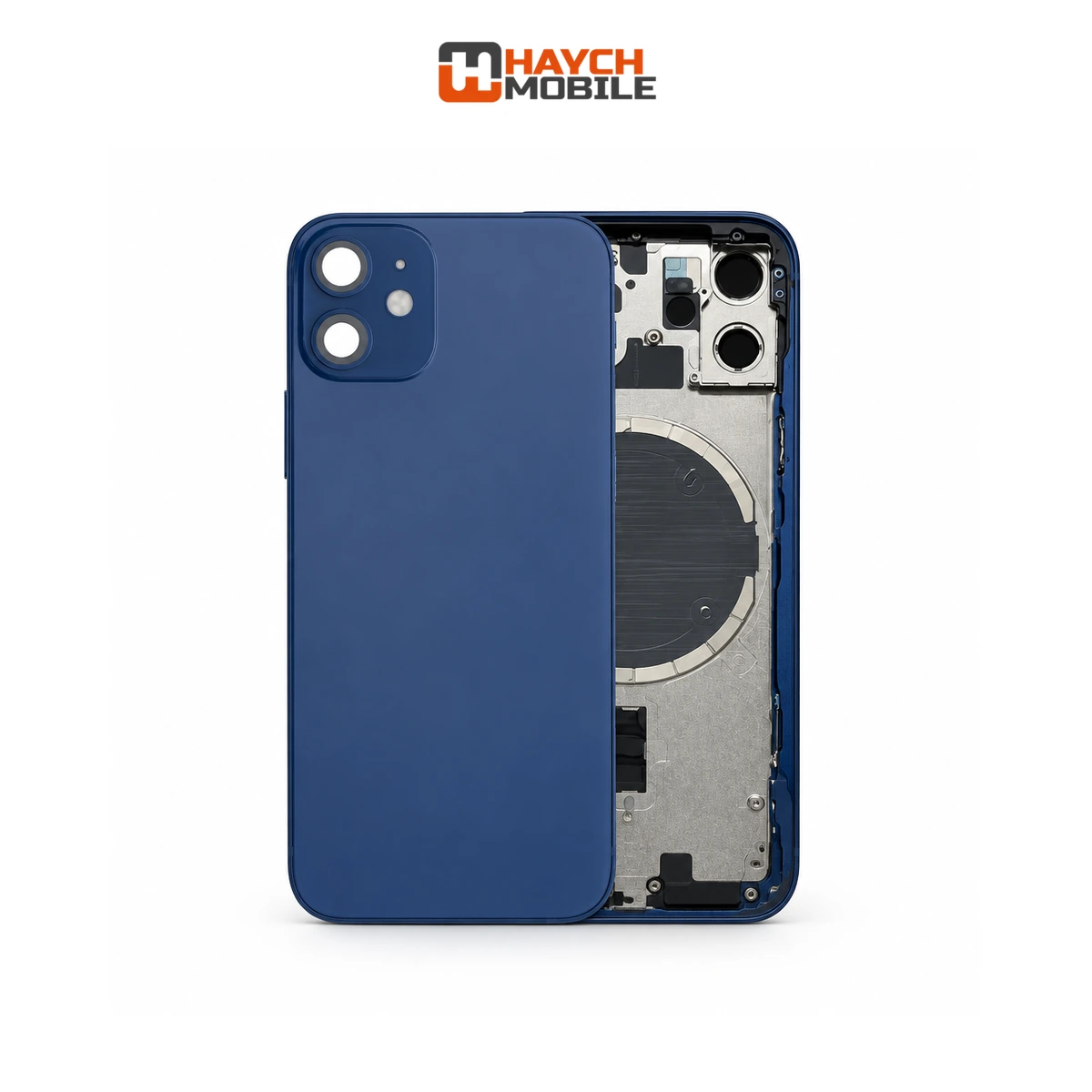 iPhone 12 Mini Compatible Back Housing [No Small Parts] [Blue] Rear Housing