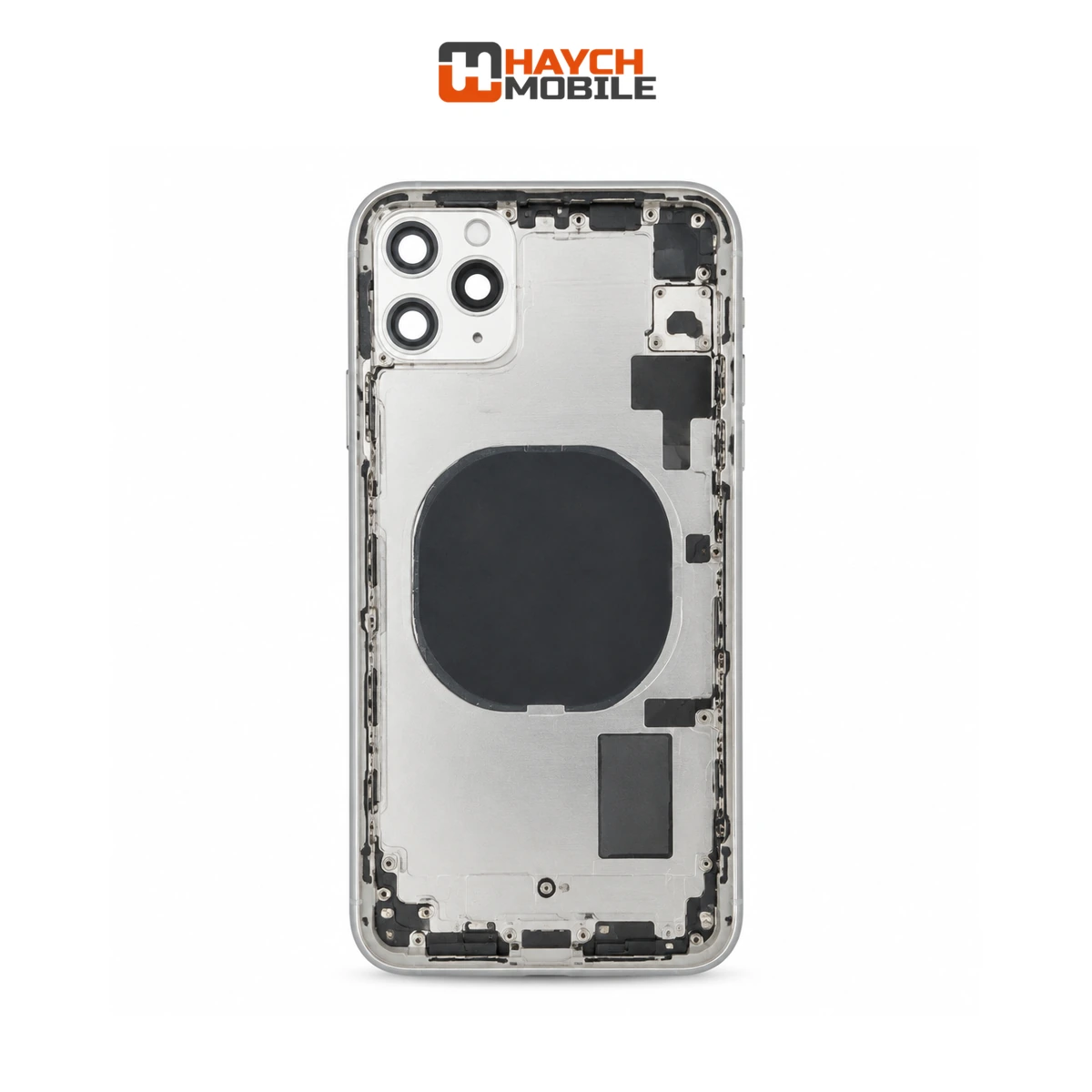 iPhone 11 Pro Max Compatible Back Housing with Small Parts [Silver] Rear Housing
