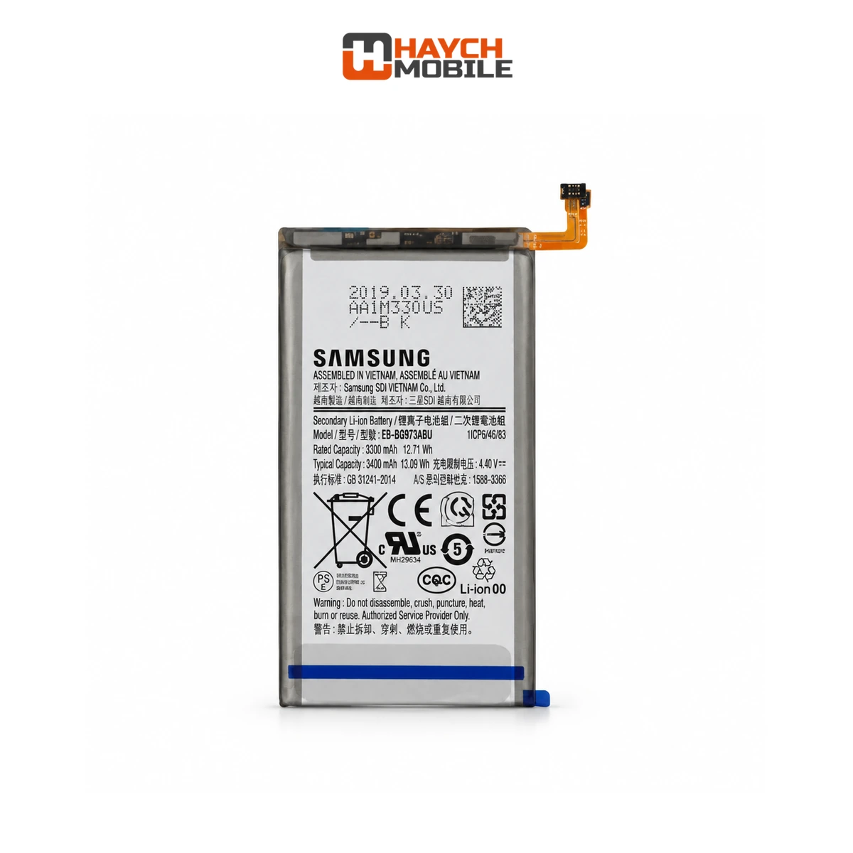 Samsung Galaxy S10 (G973) Battery [Service Pack] GH82-18826A