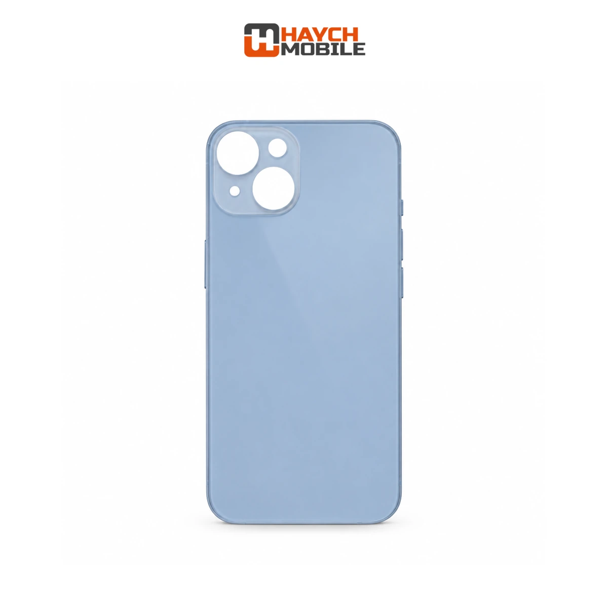 iPhone 14 Compatible Back Cover Glass with Big Camera Hole [Blue]