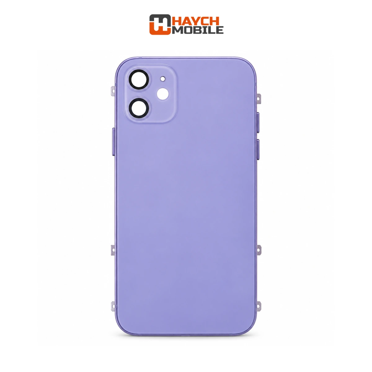 iPhone 12 Compatible Back Housing with Small Parts [Purple] Rear Housing