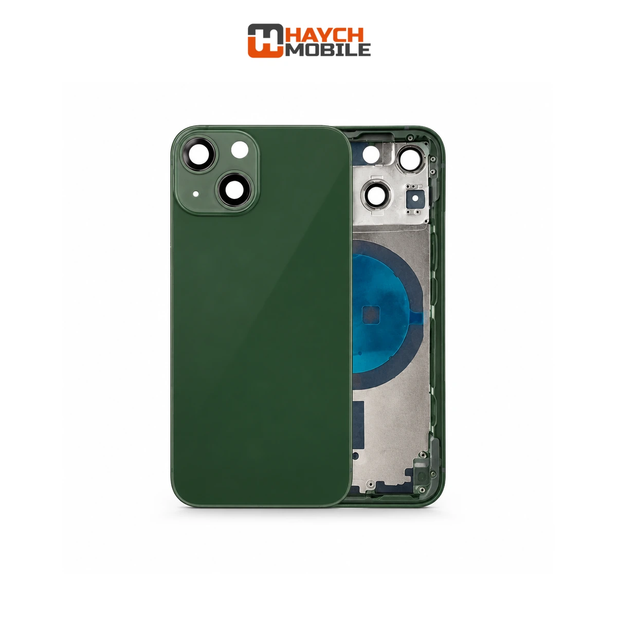 iPhone 13 Mini Compatible Back Housing [No Small Parts] [Green] Rear Housing