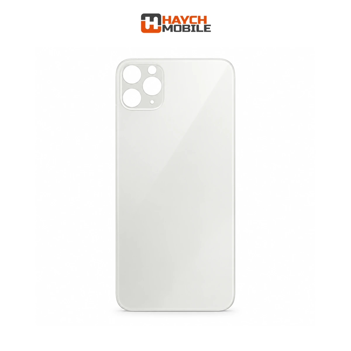 iPhone 11 Pro Max Compatible Back Cover Glass with Big Camera Hole [Silver]