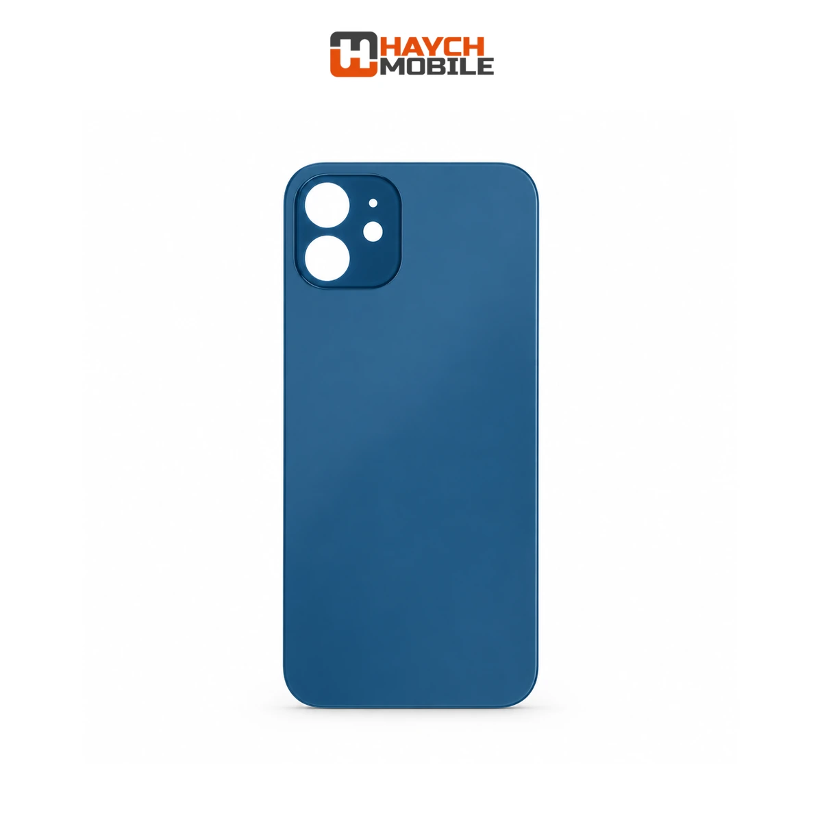 iPhone 12 Compatible Back Cover Glass Big Camera Hole [Blue]