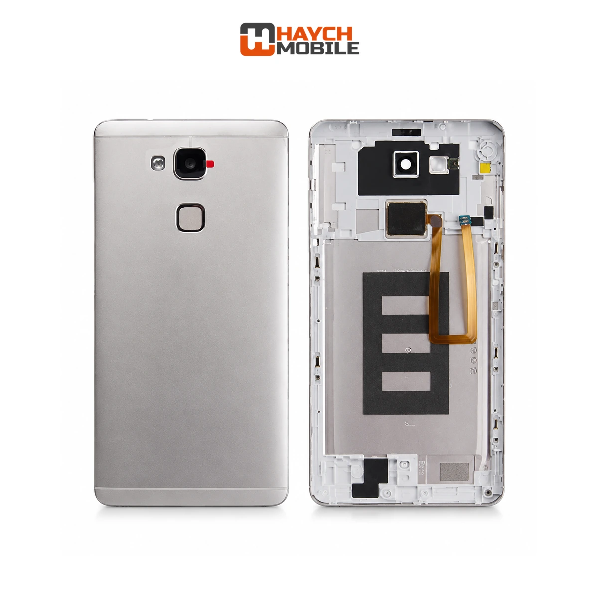 Huawei Mate 8 Back Housing Cover without Fingerprint Flex Cable -Silver Rear Housing