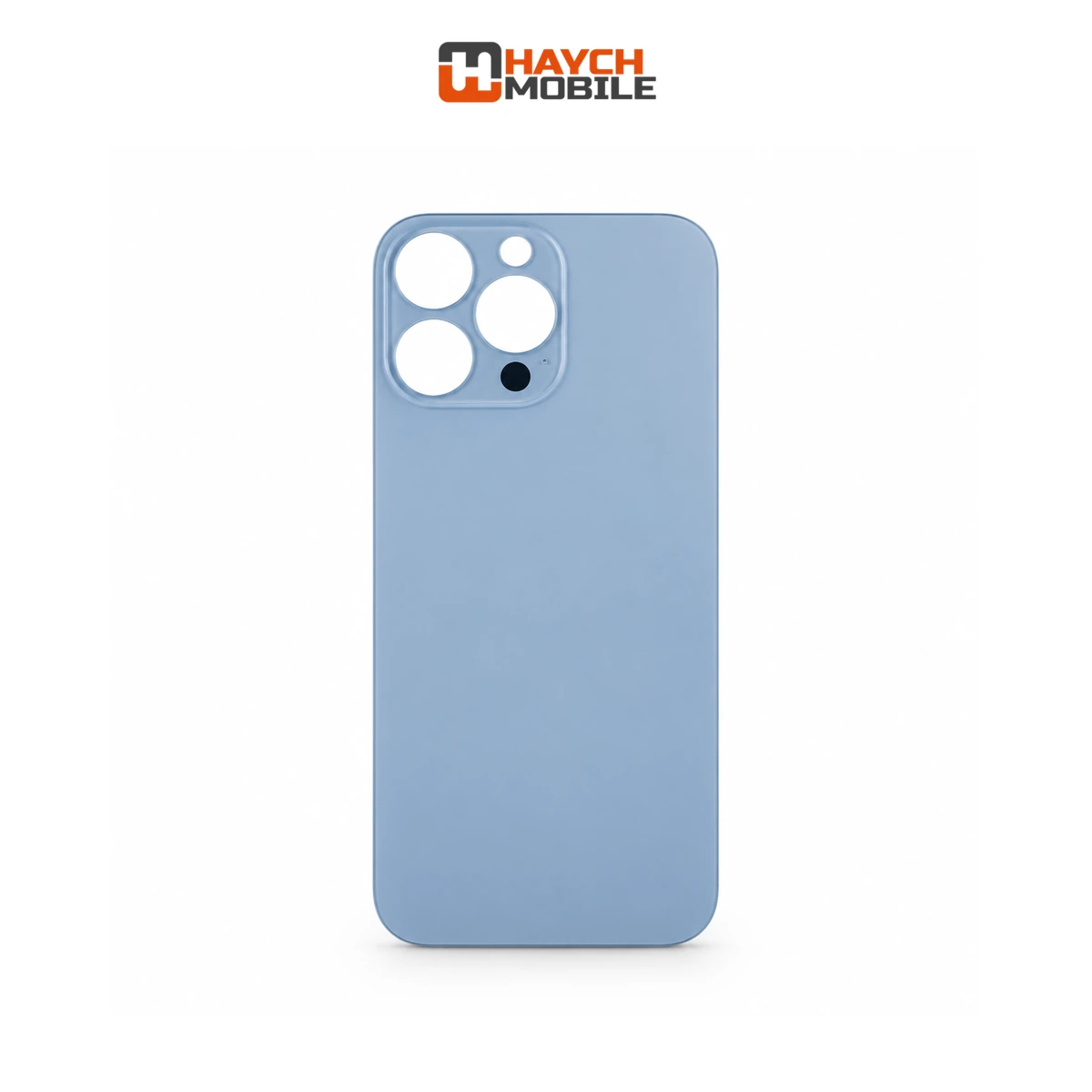 iPhone 13 Pro Compatible Back Cover Glass with Big Camera Hole [Sierra Blue]