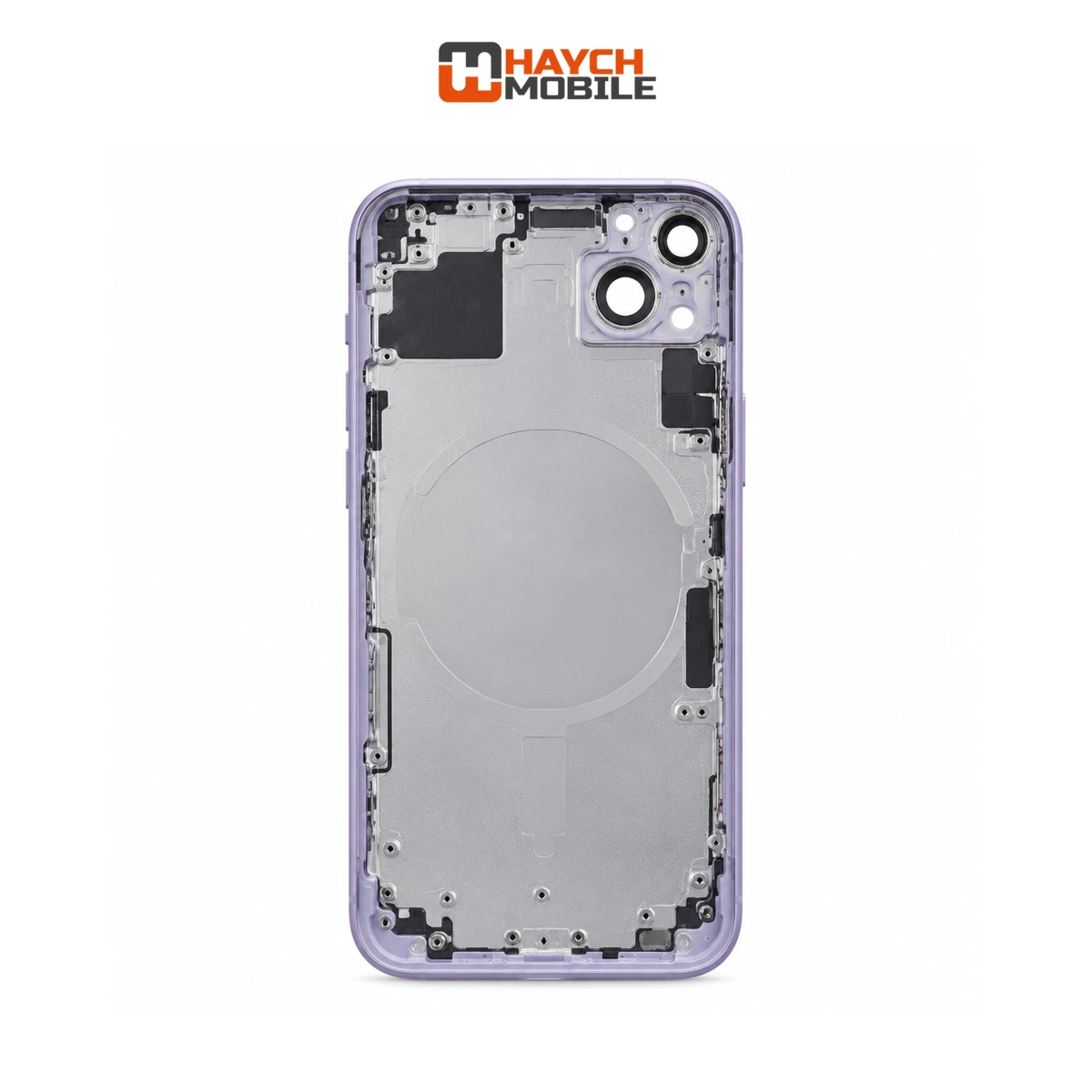 iPhone 14 Plus Compatible Back Housing with Small Parts [Purple] Rear Housing
