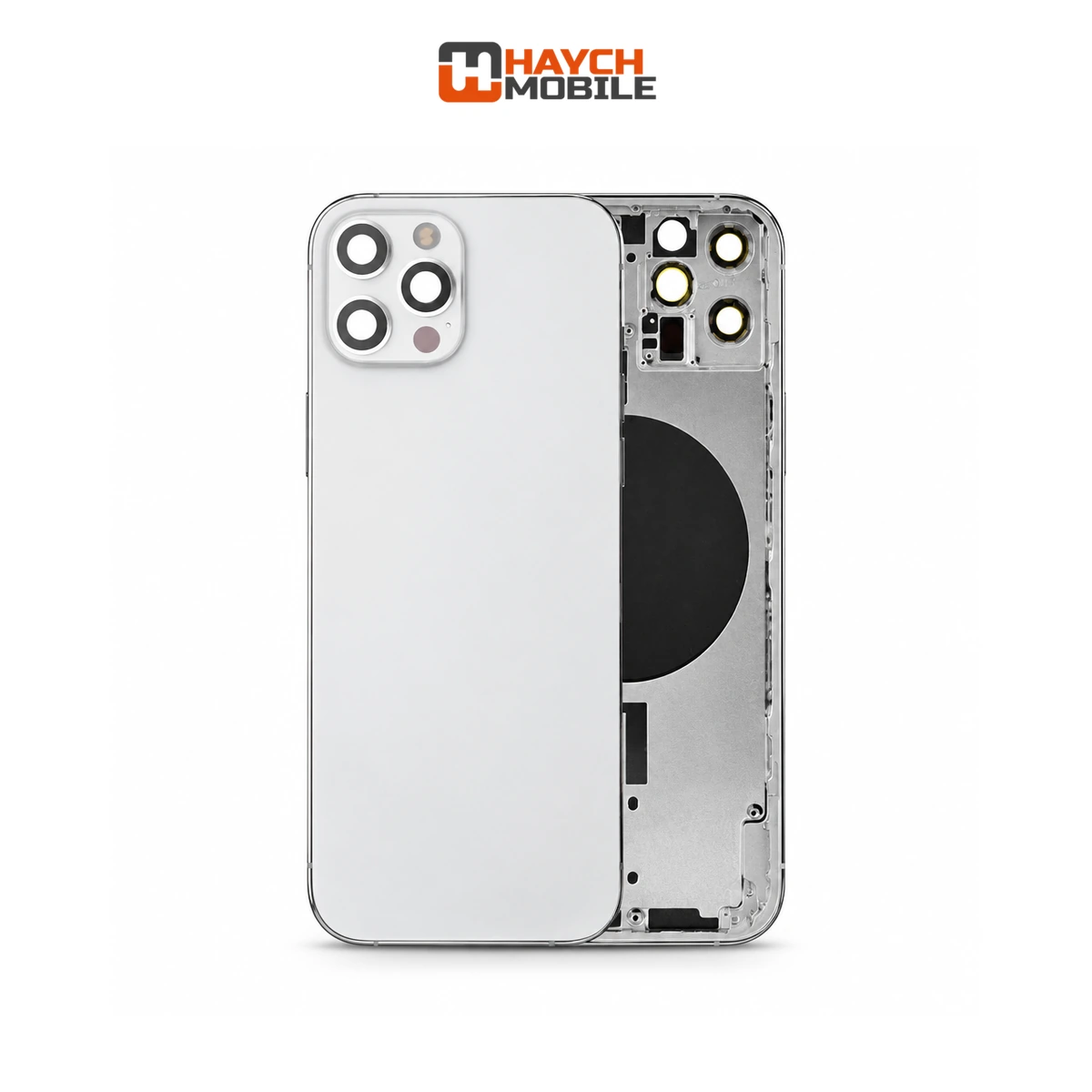 iPhone 12 Pro Compatible Back Housing [No Small Parts] [Silver] Rear Housing