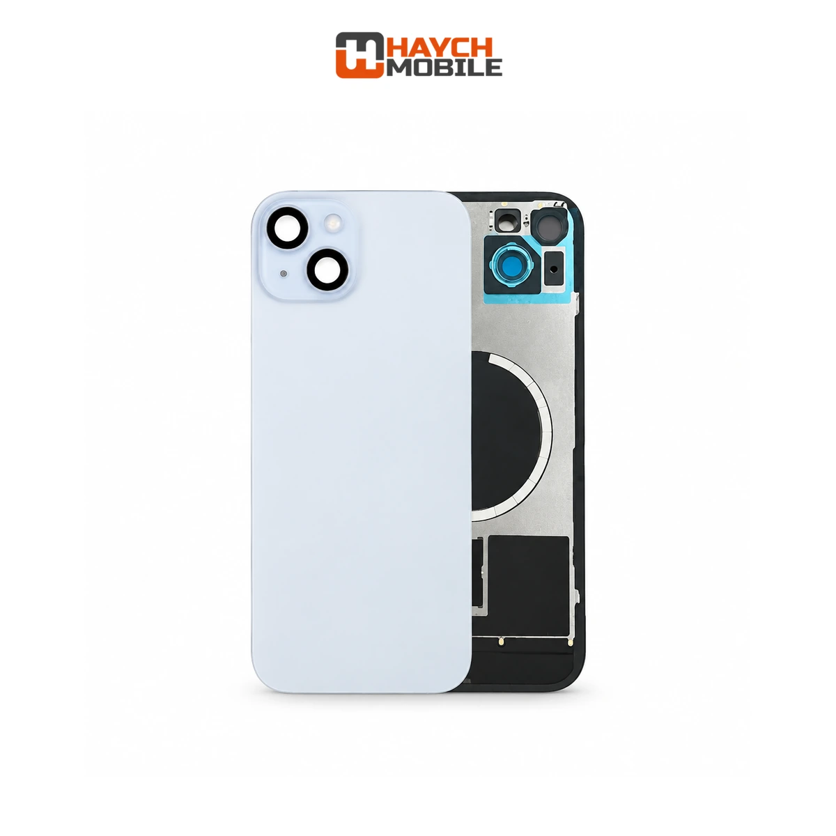 iPhone 15 Plus Compatible Back Cover Glass Assembly with MagSafe [Blue] Rear Housing