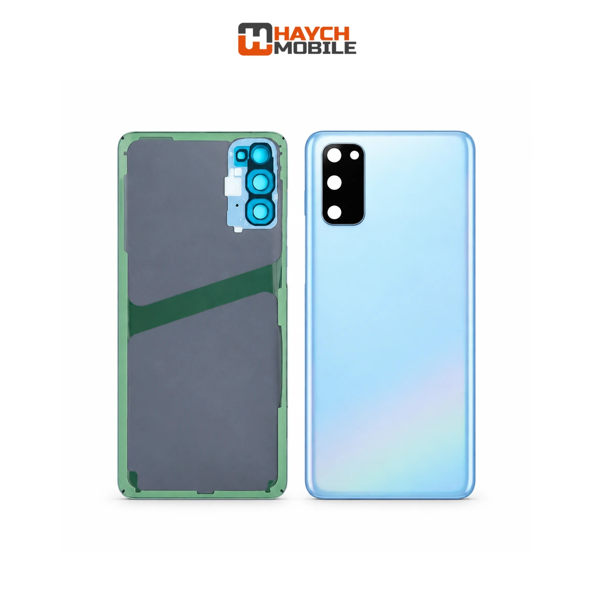 Samsung Galaxy S20 (G980) Back Cover Glass with Lens [Secondhand] [Cloud Blue] Rear Housing