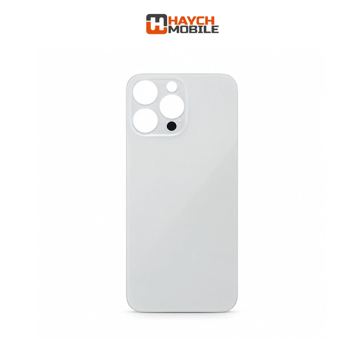 iPhone 14 Pro Max Compatible Back Cover Glass with Big Camera Hole [Silver]
