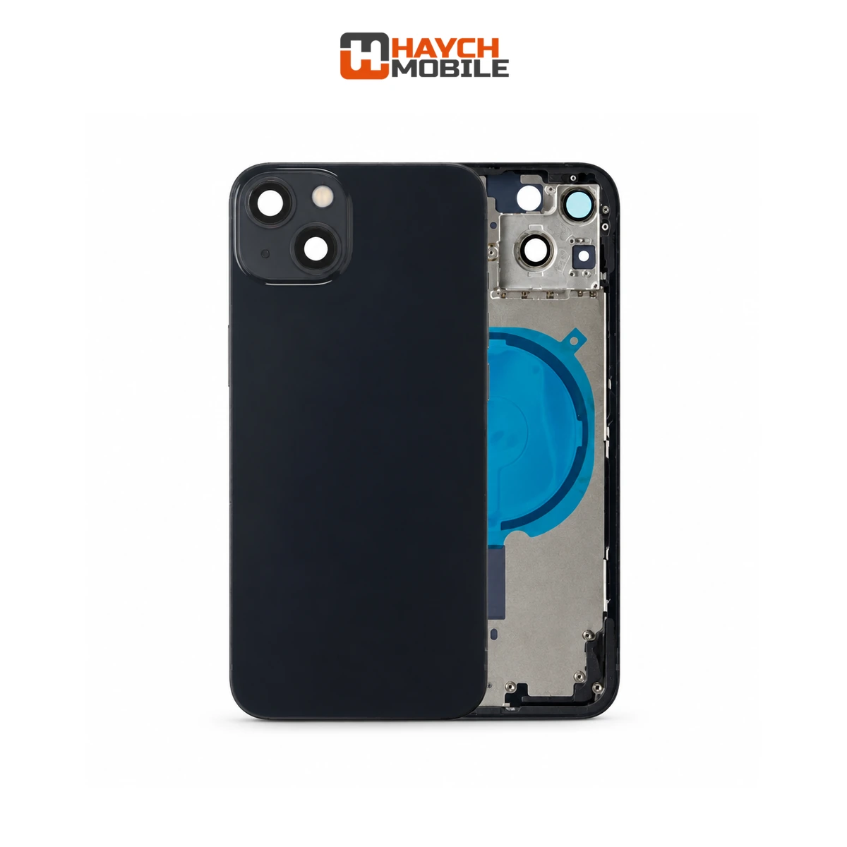 iPhone 13 Compatible Back Housing [No Small Parts] [Midnight] Rear Housing