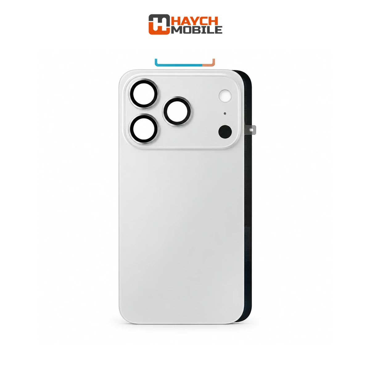 iPhone 17 Pro Compatible Back Cover Glass Assembly with MagSafe [Silver] Rear Housing
