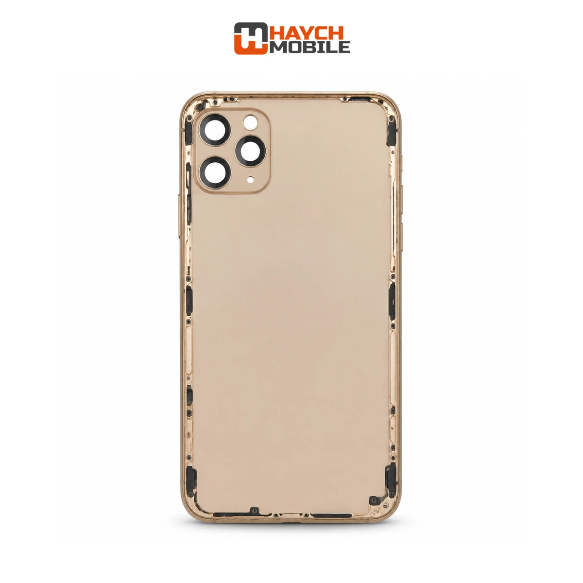 iPhone 11 Pro Max Compatible Back Housing with Small Parts [Gold] Rear Housing