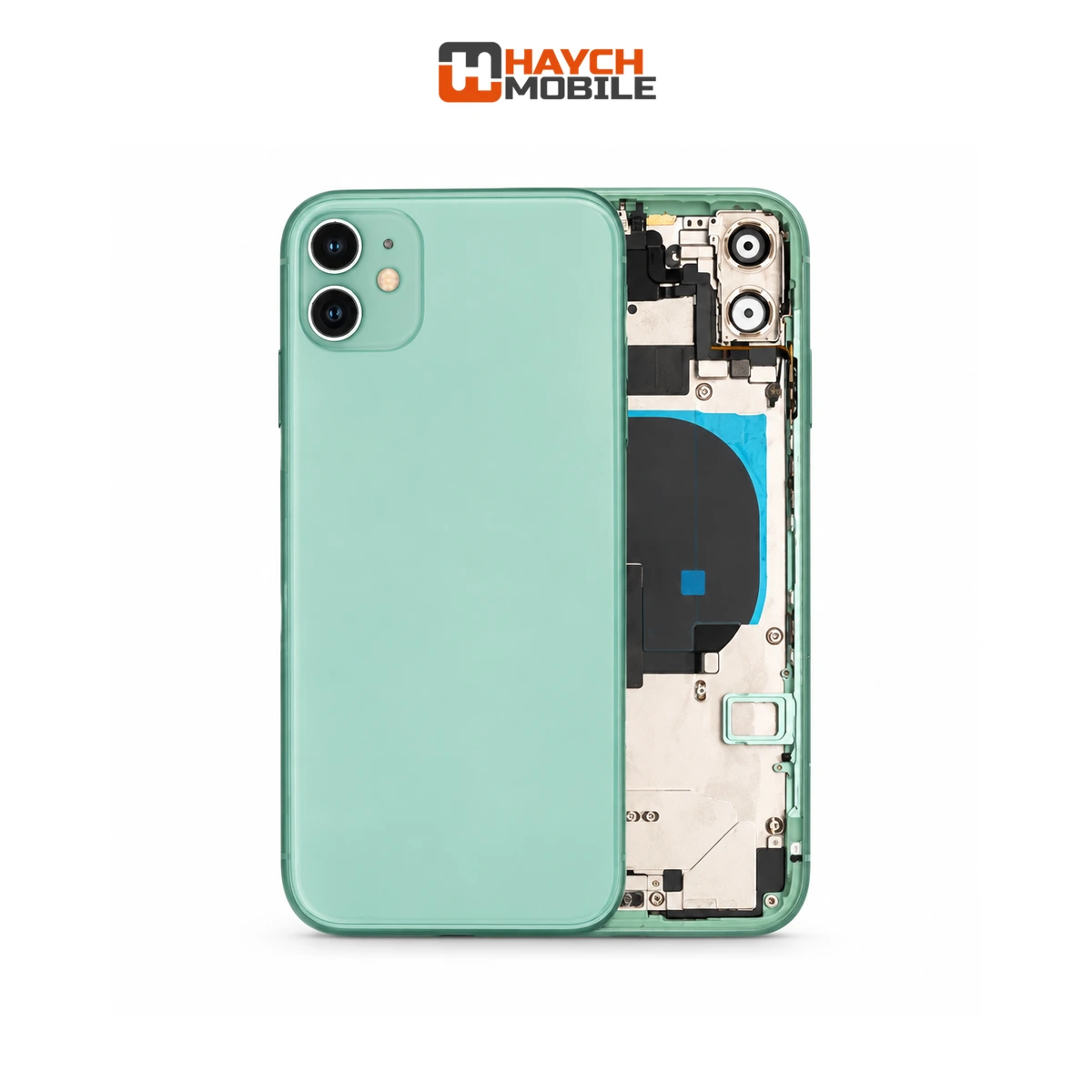 iPhone 11 Compatible Back Housing [with Power and Volume Flex] [A+] [Mint] Rear Housing