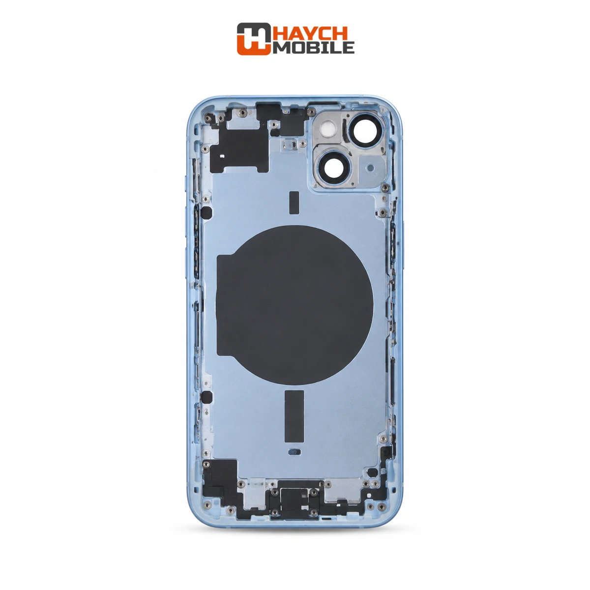 iPhone 15 Compatible Back Housing with Small Parts [Blue] Rear Housing
