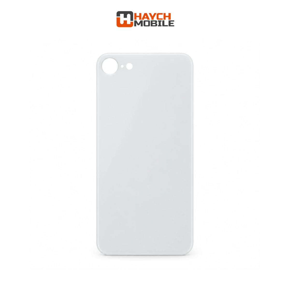 iPhone 8 Compatible Back Cover Glass with Big Camera Hole [Silver]