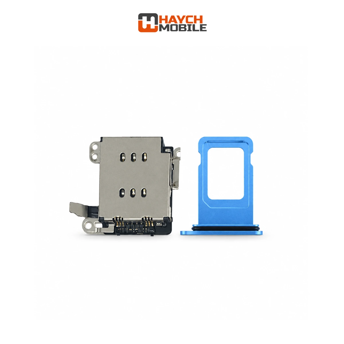 iPhone XR Compatible Sim Tray + Sim Reader [Dual Sim] [Blue]
