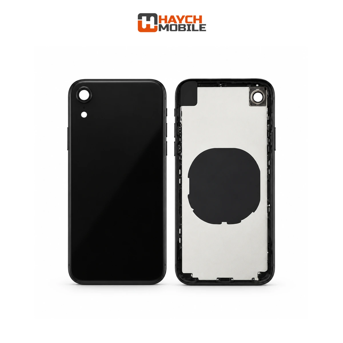 iPhone XR Compatible Back Housing [No Small Parts] [Black] Rear Housing