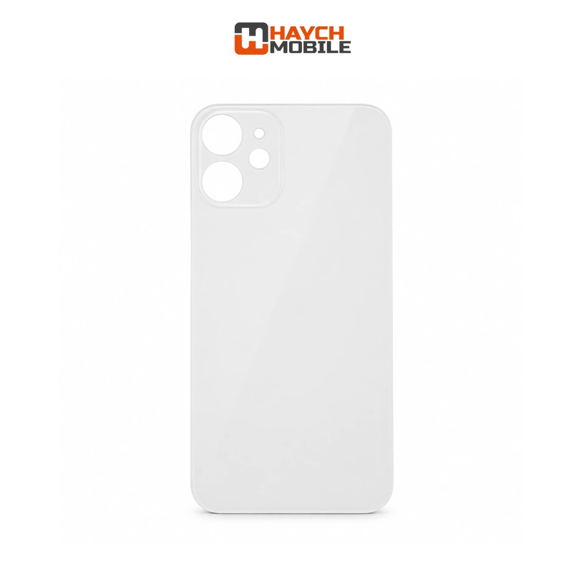 iPhone 12 Mini Compatible Back Cover Glass with Big Camera Hole [White]