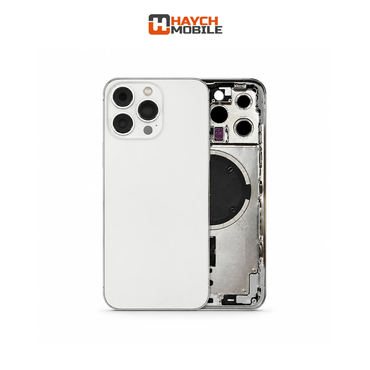 iPhone 13 Pro Compatible Back Housing [No Small Parts] [Silver] Rear Housing