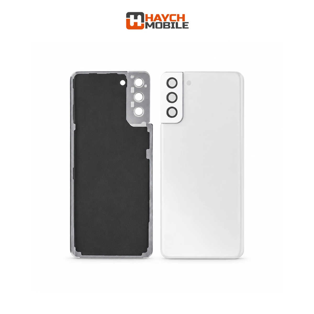 Samsung Galaxy S21 Plus (G996) Back Cover Glass with Lens [Secondhand] [White] Rear Housing