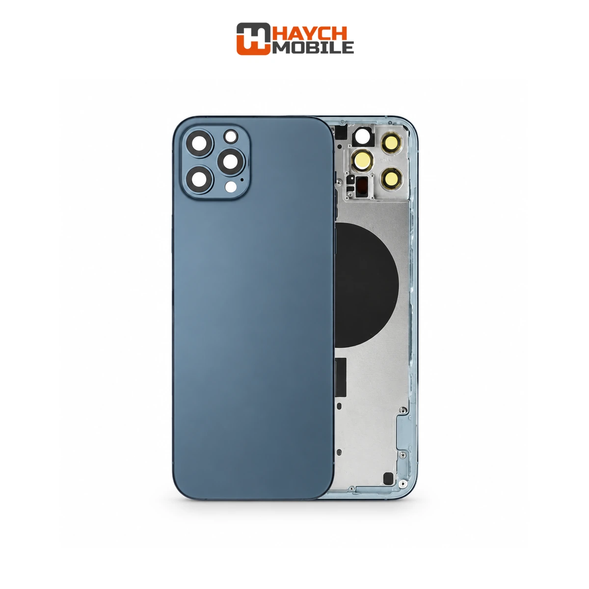 iPhone 12 Pro Compatible Back Housing [No Small Parts] [Pacific Blue] Rear Housing
