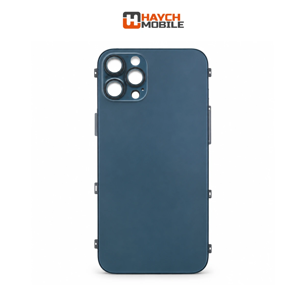 iPhone 12 Pro Max Compatible Back Housing with Small Parts [Pacific Blue] Rear Housing