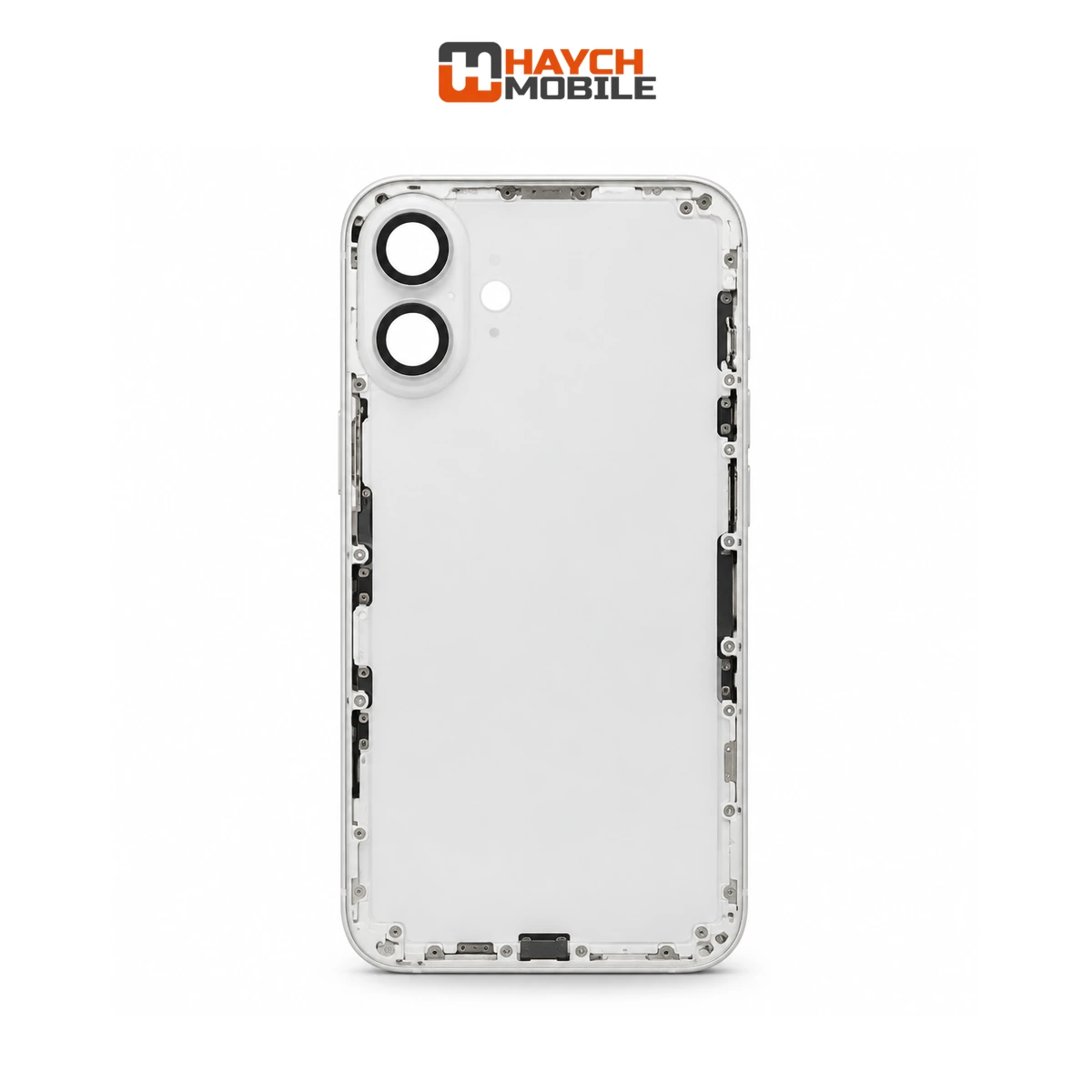 iPhone 17 Compatible Back Housing with Small Parts [White] Rear Housing