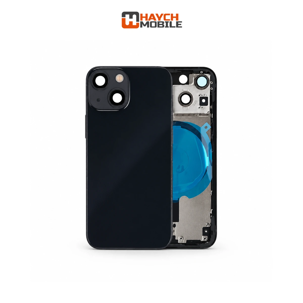 iPhone 13 Mini Compatible Back Housing [No Small Parts] [Midnight] Rear Housing
